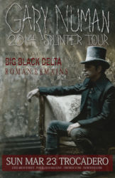 Gary Numan Splinter Tour 2014 Poster Philadelphia